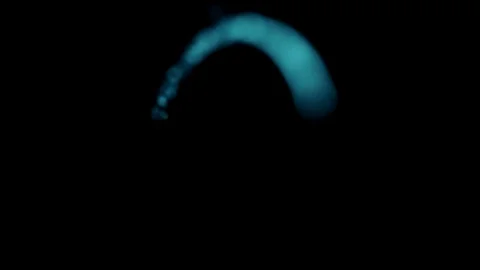 Drawing circle form of  particles or blurry object on black background Video stock 126695140