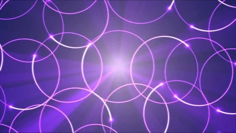 Drawing Circle Shape Lights Animation - Loop Purple Video stock 82666951