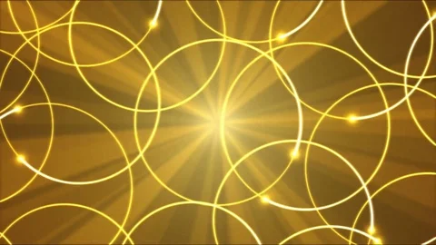 Drawing Circle Shape Lights Animation - Loop Golden Stock Footage 82667928