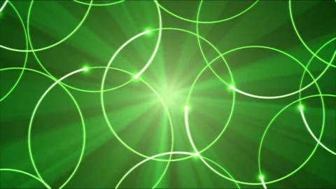 Drawing Circle Shape Lights Animation - Loop Green Stock Footage 82668290