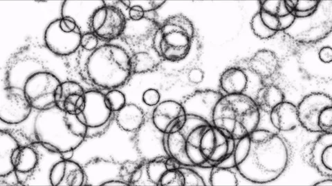 Drawing Circle Shapes Background Animation - Loop Black and White Stock Footage 72565270
