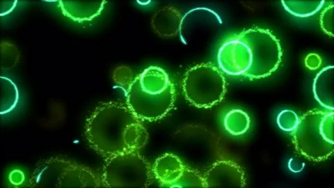 Drawing Circle Shapes on Black Background Animation - Loop Rainbow Stock Footage 72432681