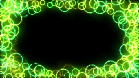 Drawing Circle Shapes on Black Background Animation - Loop Rainbow Stock Footage 72565277