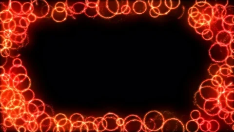 Drawing Circle Shapes on Black Background Animation - Loop Red Stock Footage 72565394