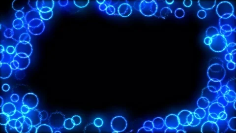 Drawing Circle Shapes on Black Background Animation - Loop Blue Stock Footage 72584448