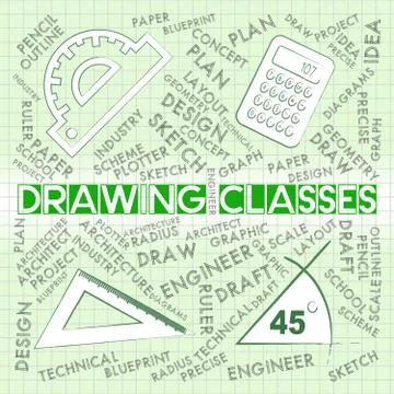 Drawing Classes Representing Training Learned And Study Stock Illustration