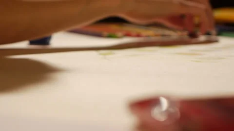 Drawing by color pencils Stock Footage 35790766