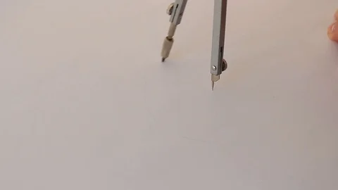 Drawing with a compass geometric figure Stock Footage 107407268