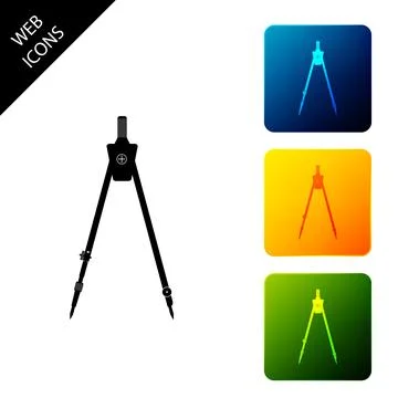 Drawing compass icon isolated. Compasses sign. Drawing and educational tools 스톡 일러스트
