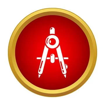 Drawing compass icon for precision design and engineering イラスト素材