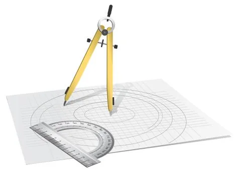 Drawing Compass Stock Illustration