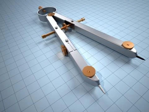 Drawing compass Stock Illustration