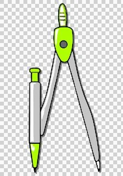 Drawing compass 库存插图