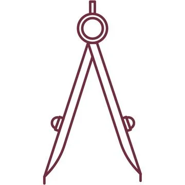 Drawing compass line architect icon vector tool Stock Illustration