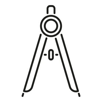 Drawing compass tool for geometry and drafting Stock Illustration