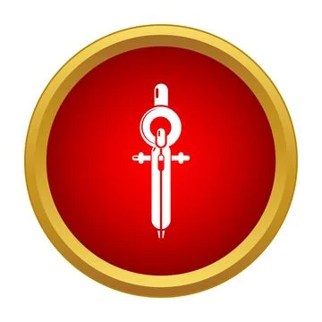 Drawing compass tool for geometry and design planning 库存插图