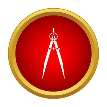 Drawing compass tool for geometry engineering and design Stockillustratie