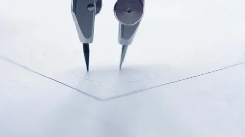 Drawing compasses. Stock Footage 34571423