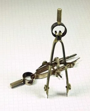 Drawing compasses Stock Photos