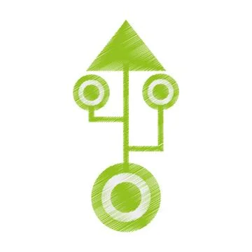 Drawing computer circuit arrow electronic component Stock Illustration