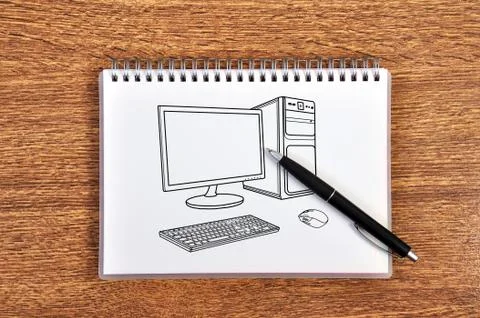 Drawing computer Stock Photos