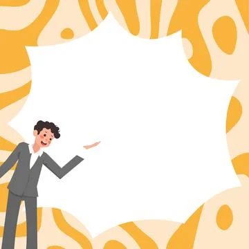 Drawing With Conversation Bubble Showing New Announcement. Speech Balloon イラスト素材