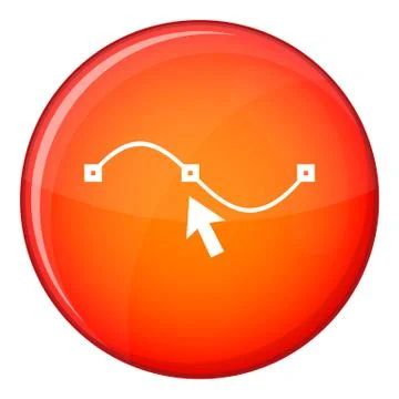 Drawing the curve icon, flat style イラスト素材