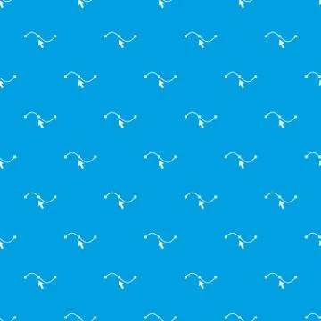 Drawing the curve pattern seamless blue Illustrazione stock