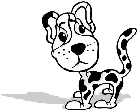 Drawing of a Cute Leopard with its Head Turned Stock Illustration