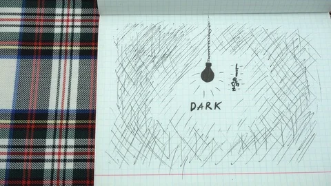 Drawing with dark light Stock Footage 105525444