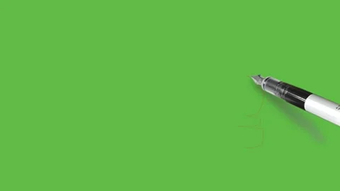 Drawing a dark orange rock on abstract green background Vidéo 152380700