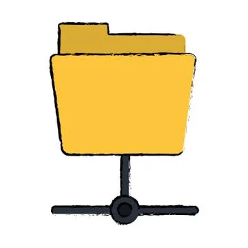 Drawing data server folder security system technology Stock Illustration