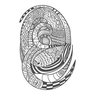 Drawing decorative Snake Pattern Stock Illustration