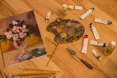 Drawing, development of creative abilities. Stock Photos