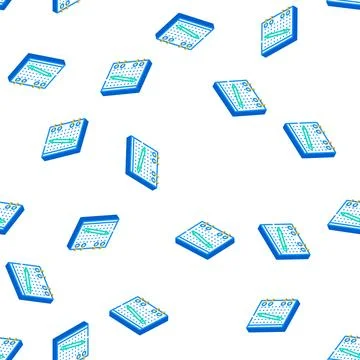 Drawing diary isometric icon seamless pattern Illustrazione stock