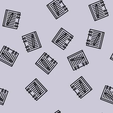Drawing diary line vector seamless pattern Stock Illustration