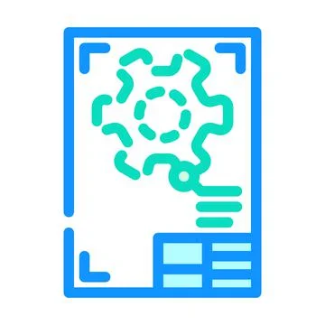 Drawing digital document color icon vector illustration Stock Illustration