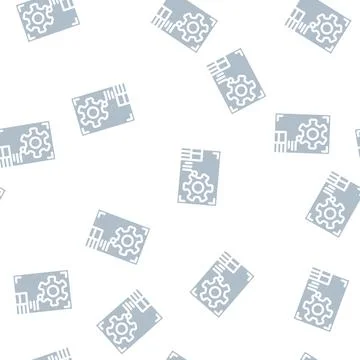 Drawing digital document glyph vector seamless pattern Illustrazione stock