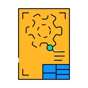 Drawing digital document icon color illustration Illustrazione stock