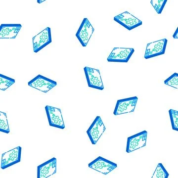 Drawing digital document isometric icon seamless pattern Ilustración de archivo