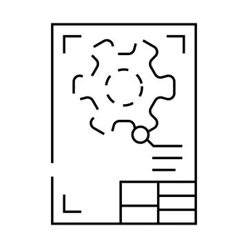 Drawing digital document line icon vector illustration Stock Illustration