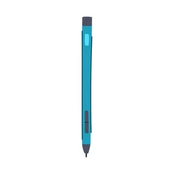 Drawing digital pen cartoon vector illustration 스톡 일러스트