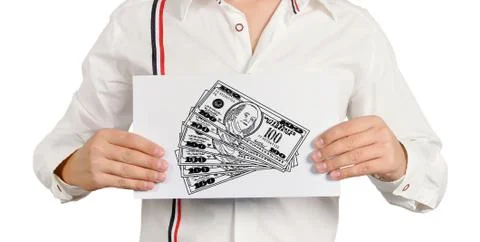 Drawing dollars Foto stock