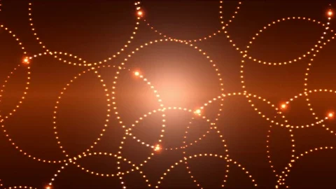 Drawing Dots in Circle Shapes Animation - Loop Red Video stock 79559554