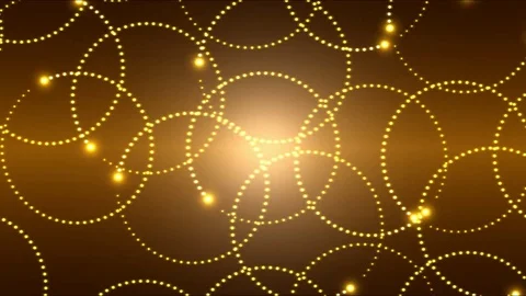 Drawing Dots in Circle Shapes Animation - Loop Golden Video stock 79560236