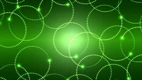 Drawing Dots in Circle Shapes Animation - Loop Green Stock Footage 79561045