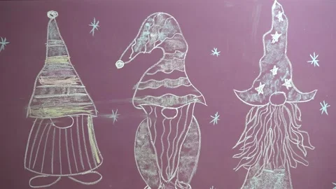 A drawing drawn in chalk on the wall . Stock Footage 228750063