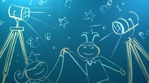 A drawing drawn in chalk on the wall . Stock Footage 228750344