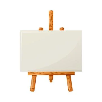 Drawing easel, vector illustration, cartoon style. Art school Stock Illustration