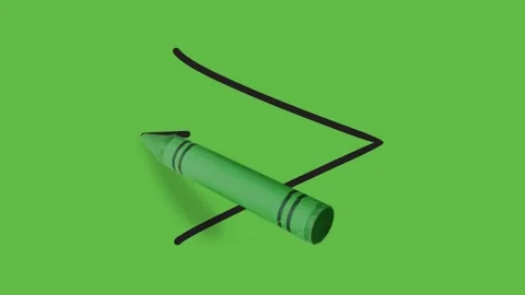 Drawing of Empty arrow on right direction on green background Vidéo 135230386